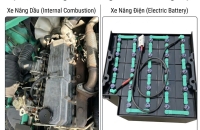 Xe nâng điện và xe nâng dầu khác nhau gì