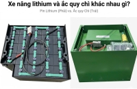 Xe nâng lithium và ắc quy chì khác nhau gì