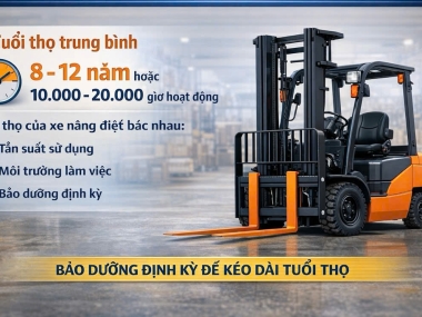Xe nâng điện dùng được bao lâu