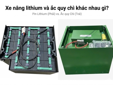 Xe nâng lithium và ắc quy chì khác nhau gì