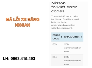 HƯỚNG DẪN VẬN HÀNH VÀ BẢO TRÌ XE NÂNG NISSAN - 0963415493