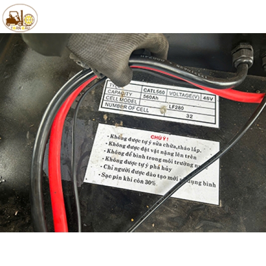 Bình lithium sử dụng cho xe nâng